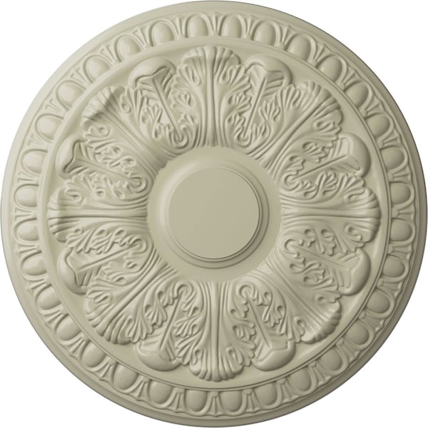 Ekena Millwork Colton Ceiling Medallion (Fits Canopies up to 4 3/4"), Hnd-Painted Clear Yellow, 15 3/4"OD x 1 1/2"P CM15CNCYF - main
